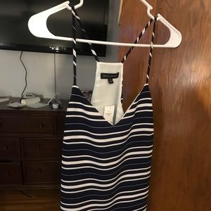 Navy and white tank top